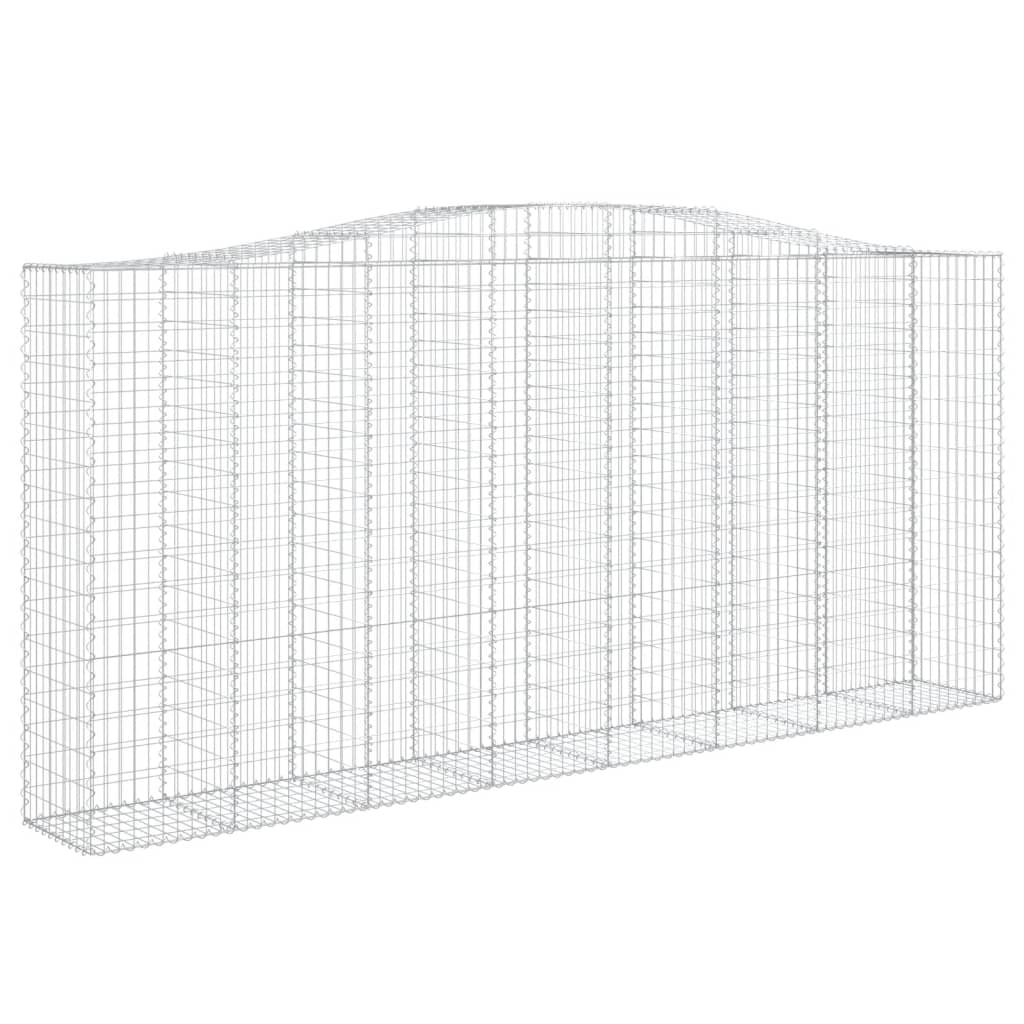 Coșuri gabion arcuite 6 buc, 400x50x180/200 cm, fier galvanizat - Lando