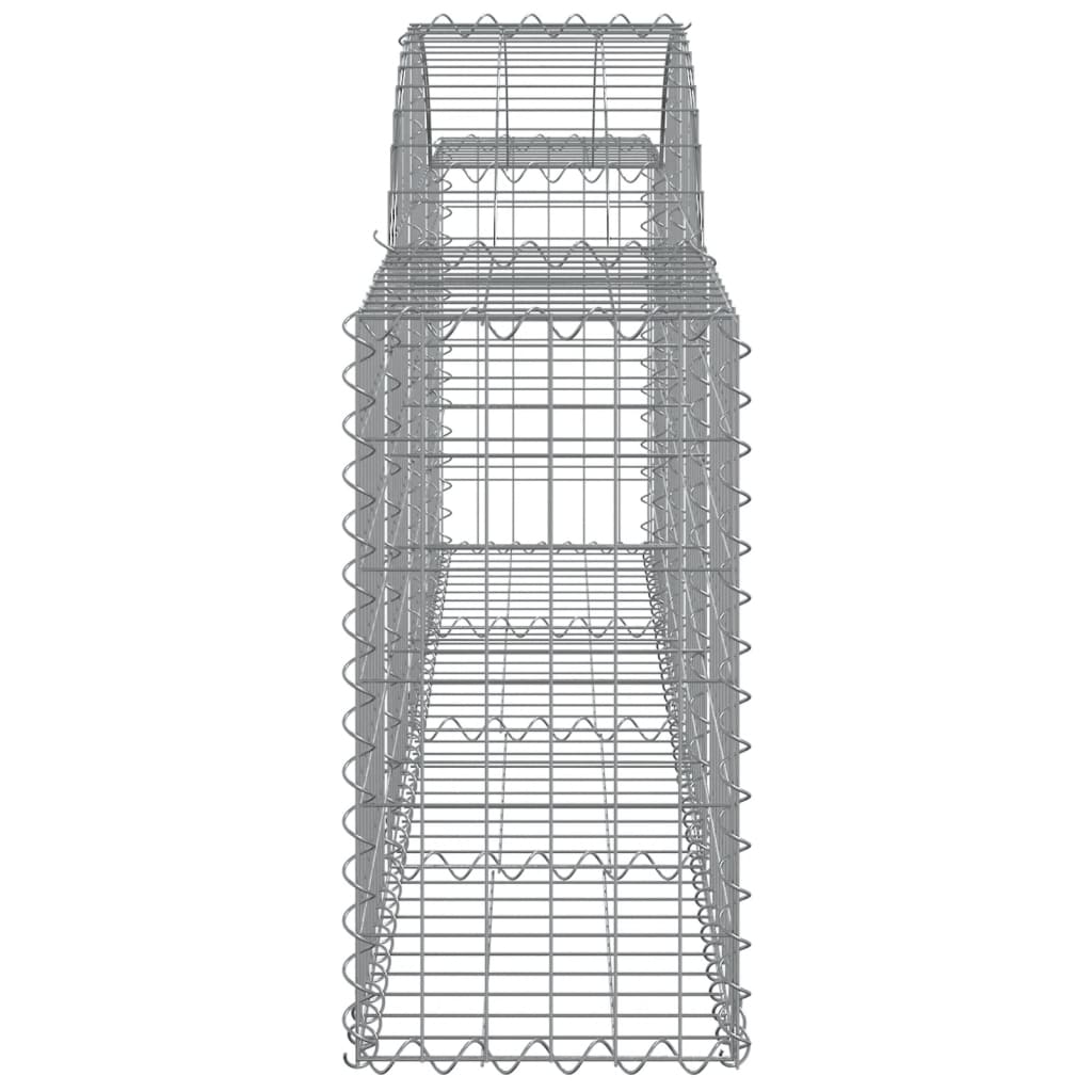 Coșuri gabion arcuite 2 buc, 200x30x60/80 cm, fier galvanizat - Lando