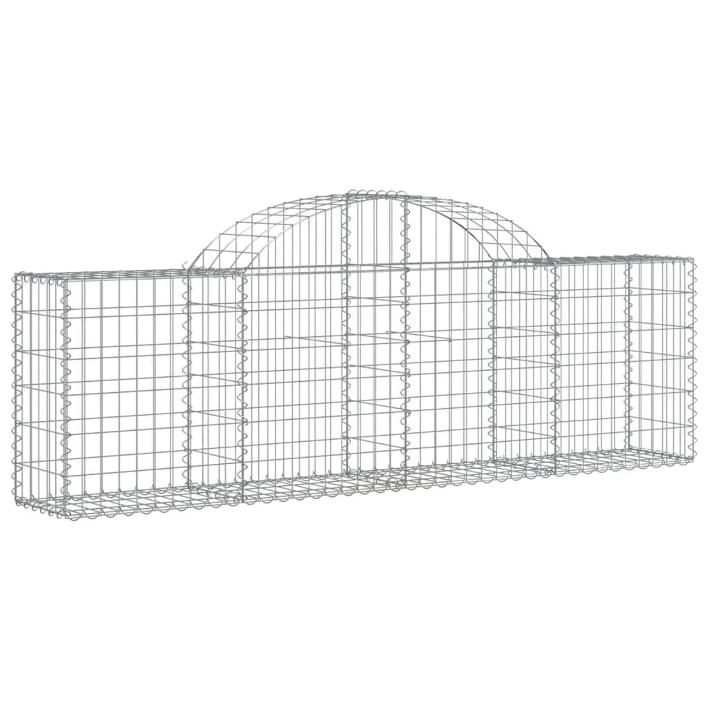 Coșuri gabion arcuite 5 buc, 200x30x60/80 cm, fier galvanizat - Lando