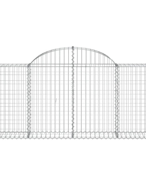 Загрузите изображение в средство просмотра галереи, Coșuri gabion arcuite 2 buc, 200x30x80/100cm, fier galvanizat - Lando
