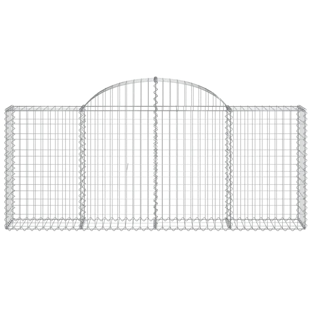 Coșuri gabion arcuite 2 buc, 200x30x80/100cm, fier galvanizat - Lando