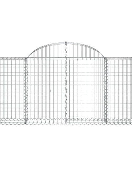 Загрузите изображение в средство просмотра галереи, Coșuri gabion arcuite 7 buc, 200x30x80/100cm, fier galvanizat - Lando
