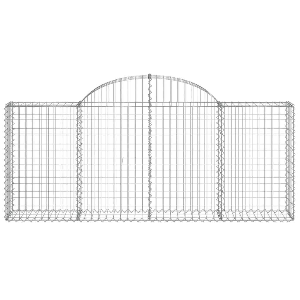 Coșuri gabion arcuite 7 buc, 200x30x80/100cm, fier galvanizat - Lando