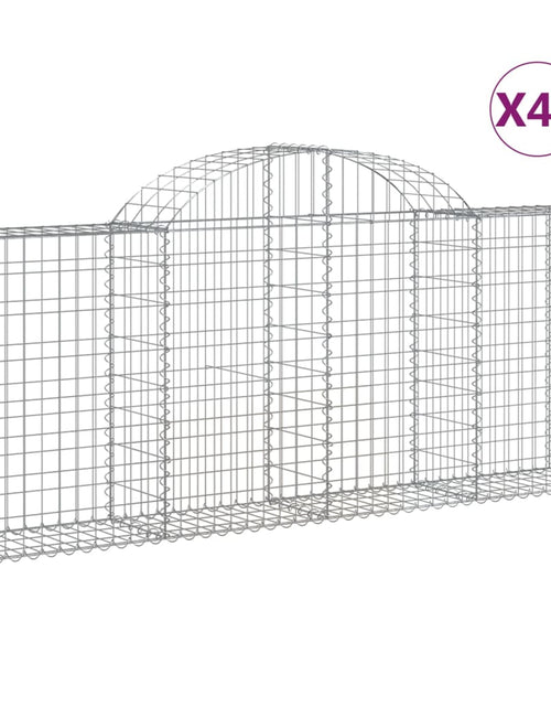 Загрузите изображение в средство просмотра галереи, Coșuri gabion arcuite 40 buc, 200x30x80/100 cm, fier galvanizat - Lando
