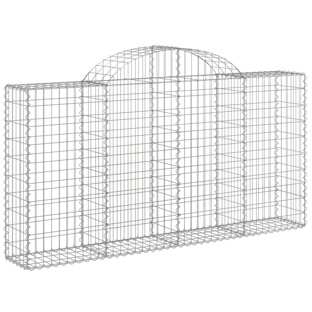 Coșuri gabion arcuite 4 buc, 200x30x100/120 cm fier galvanizat - Lando