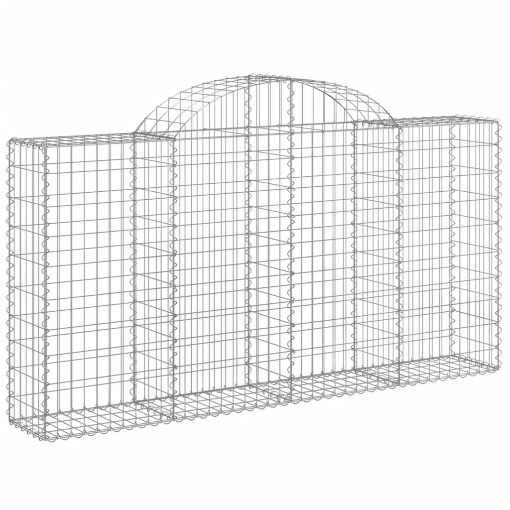 Coșuri gabion arcuite 7 buc, 200x30x100/120 cm fier galvanizat - Lando