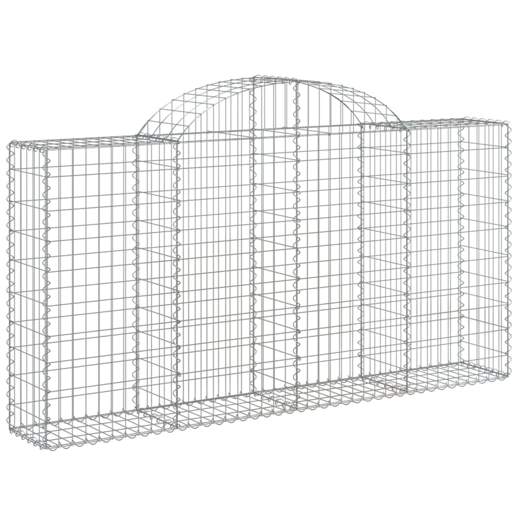 Coșuri gabion arcuite 9 buc, 200x30x100/120 cm fier galvanizat - Lando