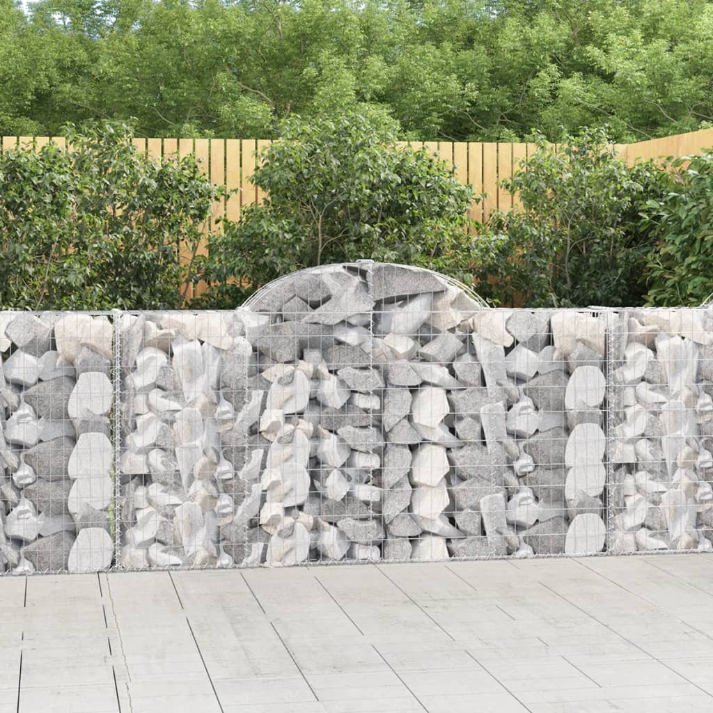 Coșuri gabion arcuite 9 buc, 200x30x100/120 cm fier galvanizat - Lando