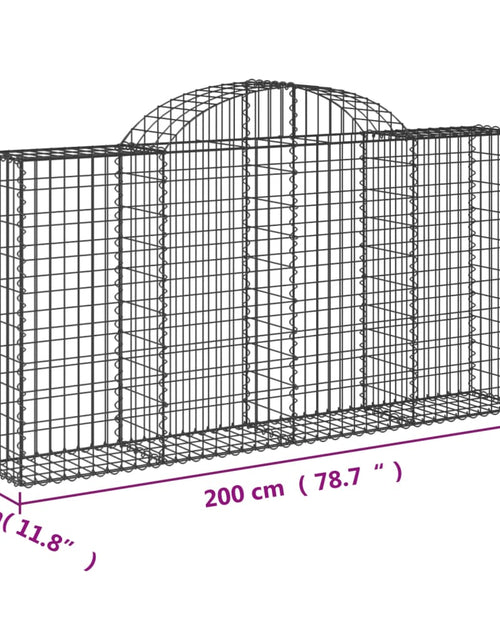 Загрузите изображение в средство просмотра галереи, Coșuri gabion arcuite 15 buc, 200x30x100/120 cm fier galvanizat - Lando
