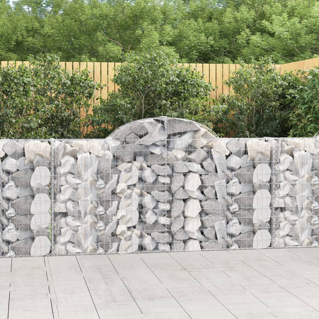 Coșuri gabion arcuite 25 buc, 200x30x100/120 cm fier galvanizat - Lando