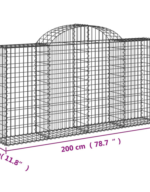 Загрузите изображение в средство просмотра галереи, Coșuri gabion arcuite 40 buc, 200x30x100/120 cm fier galvanizat - Lando
