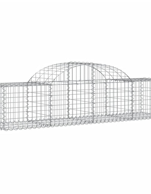 Загрузите изображение в средство просмотра галереи, Coșuri gabion arcuite 4 buc, 200x50x40/60 cm, fier galvanizat - Lando
