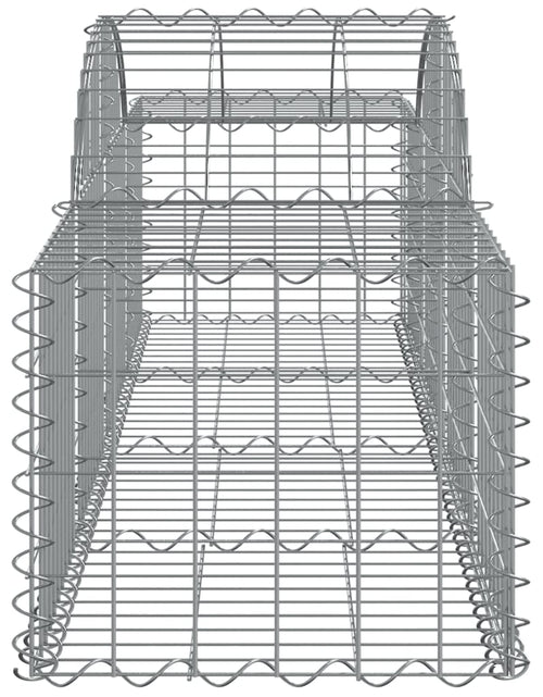 Загрузите изображение в средство просмотра галереи, Coșuri gabion arcuite 6 buc, 200x50x40/60 cm, fier galvanizat - Lando
