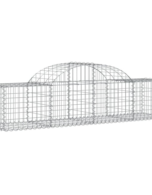 Загрузите изображение в средство просмотра галереи, Coșuri gabion arcuite 11 buc, 200x50x40/60 cm, fier galvanizat - Lando
