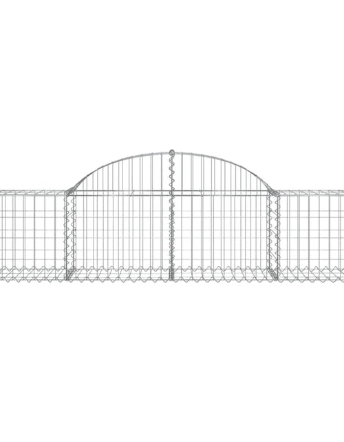 Загрузите изображение в средство просмотра галереи, Coșuri gabion arcuite 11 buc, 200x50x40/60 cm, fier galvanizat - Lando
