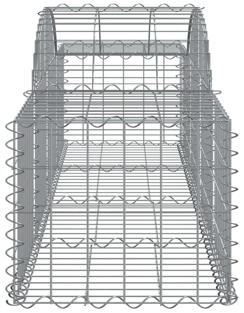 Загрузите изображение в средство просмотра галереи, Coșuri gabion arcuite 11 buc, 200x50x40/60 cm, fier galvanizat - Lando
