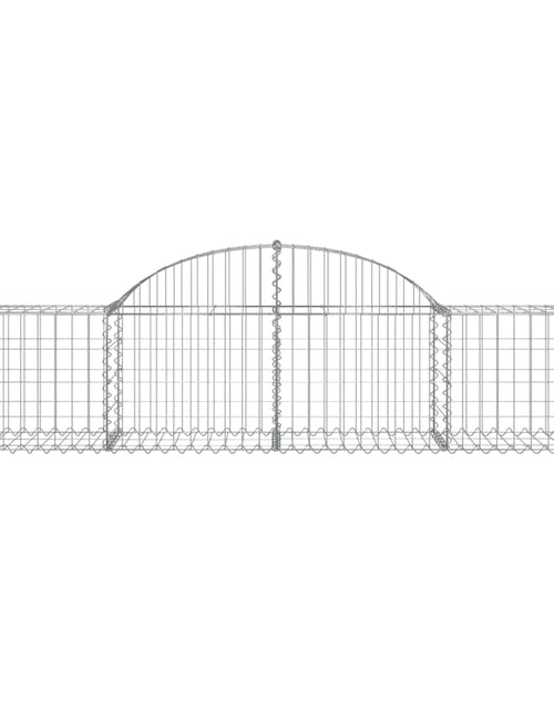 Încărcați imaginea în vizualizatorul Galerie, Coșuri gabion arcuite 15 buc, 200x50x40/60 cm, fier galvanizat - Lando
