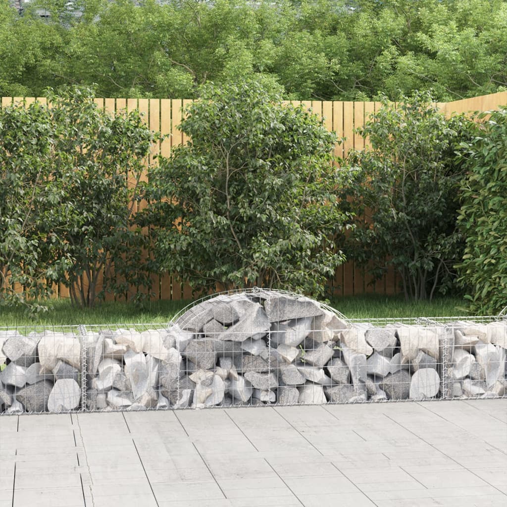 Coșuri gabion arcuite 15 buc, 200x50x40/60 cm, fier galvanizat - Lando