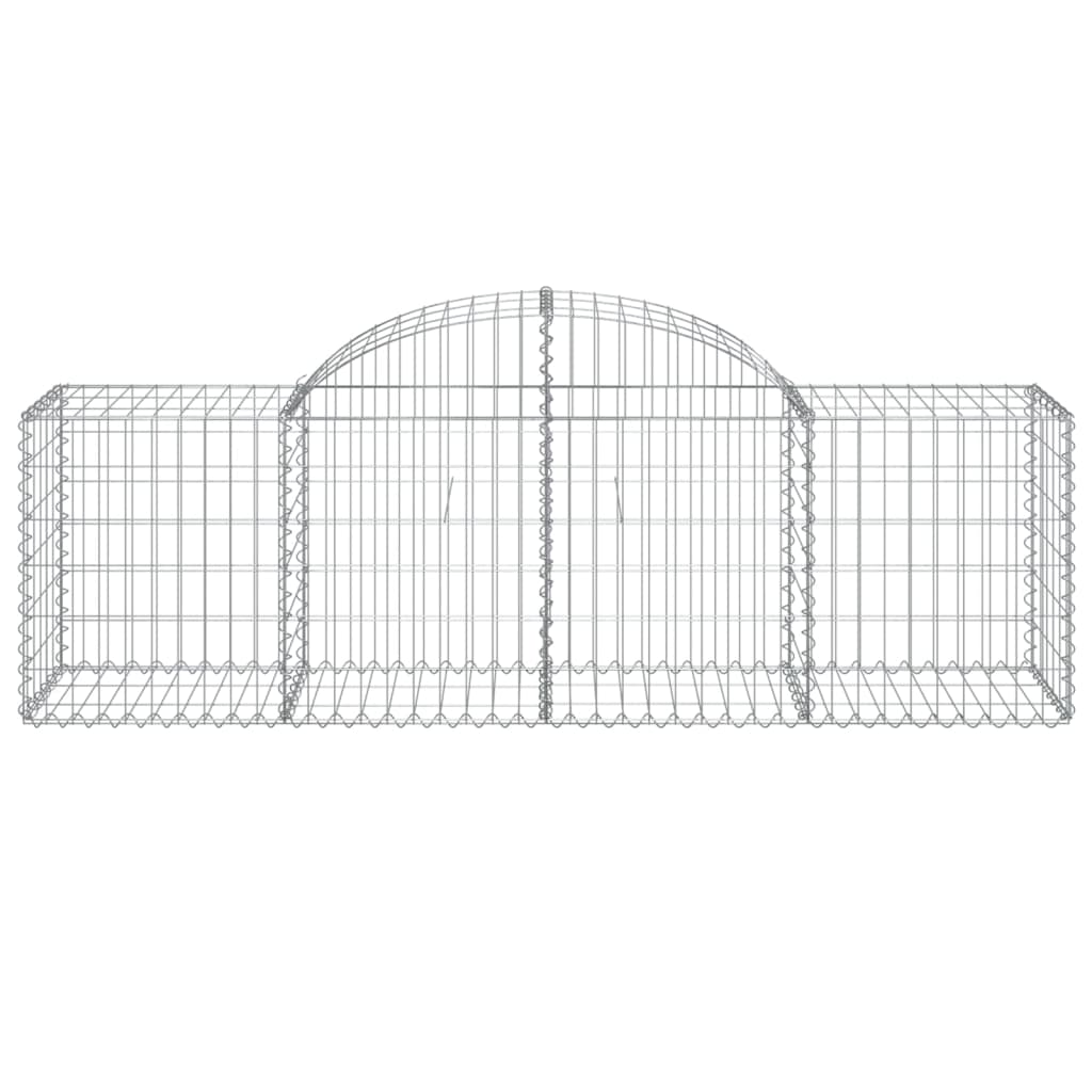 Coșuri gabion arcuite 4 buc, 200x50x60/80 cm, fier galvanizat - Lando