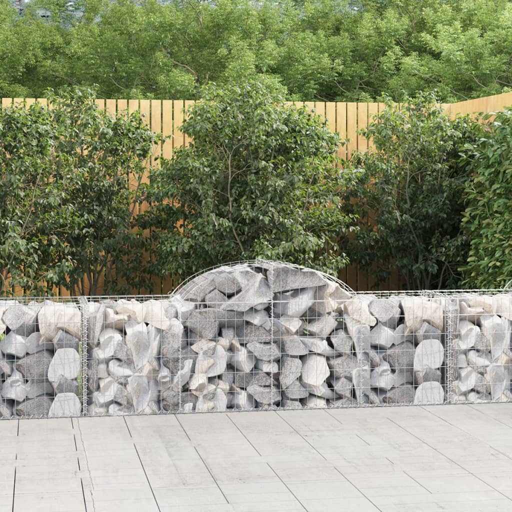 Coșuri gabion arcuite 4 buc, 200x50x60/80 cm, fier galvanizat - Lando