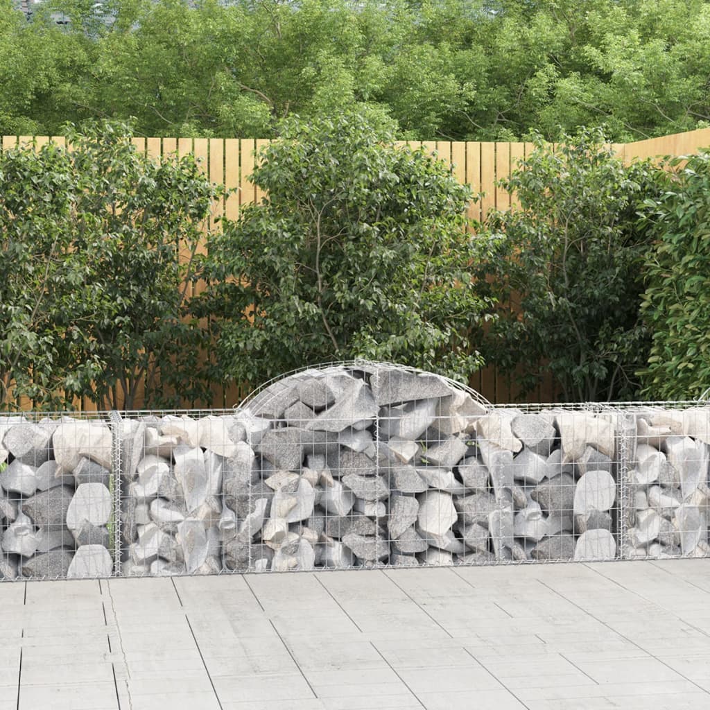 Coșuri gabion arcuite 5 buc, 200x50x60/80 cm, fier galvanizat - Lando