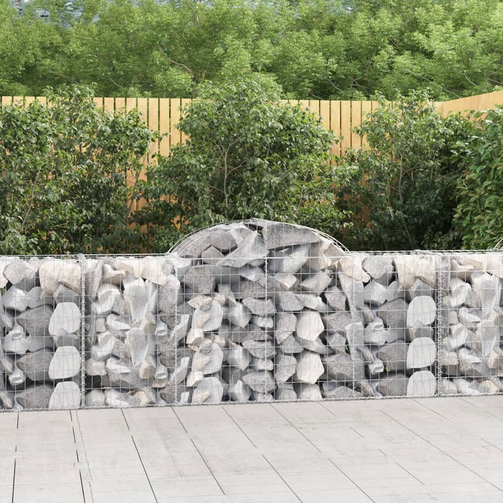 Coșuri gabion arcuite 3 buc, 200x50x80/100 cm, fier galvanizat - Lando