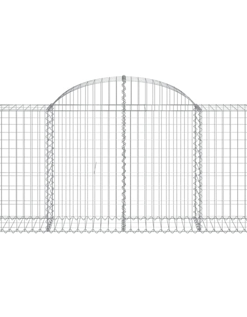 Загрузите изображение в средство просмотра галереи, Coșuri gabion arcuite 7 buc, 200x50x80/100 cm, fier galvanizat - Lando
