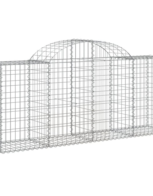 Încărcați imaginea în vizualizatorul Galerie, Coșuri gabion arcuite 8 buc, 200x50x80/100 cm, fier galvanizat - Lando
