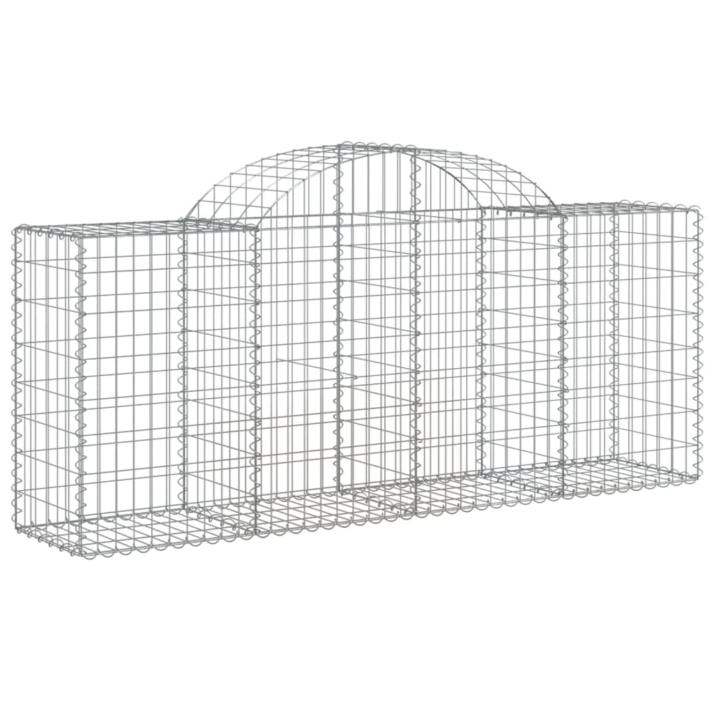 Coșuri gabion arcuite 8 buc, 200x50x80/100 cm, fier galvanizat - Lando