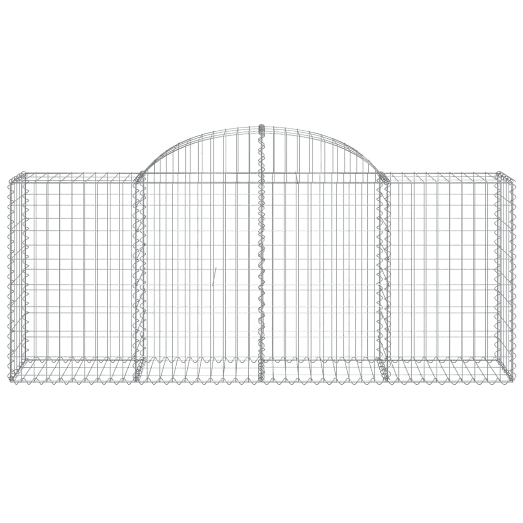 Coșuri gabion arcuite 8 buc, 200x50x80/100 cm, fier galvanizat - Lando