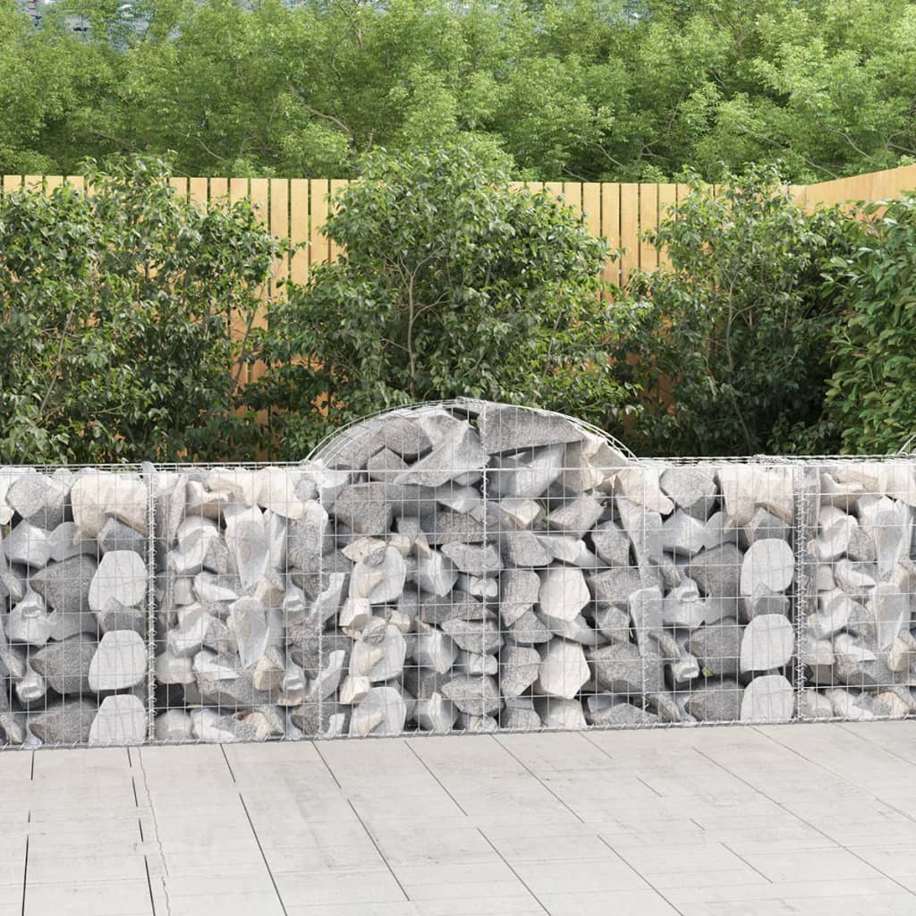 Coșuri gabion arcuite 8 buc, 200x50x80/100 cm, fier galvanizat - Lando