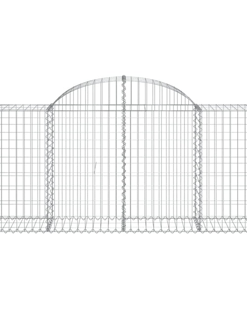 Загрузите изображение в средство просмотра галереи, Coșuri gabion arcuite 9 buc, 200x50x80/100 cm, fier galvanizat - Lando
