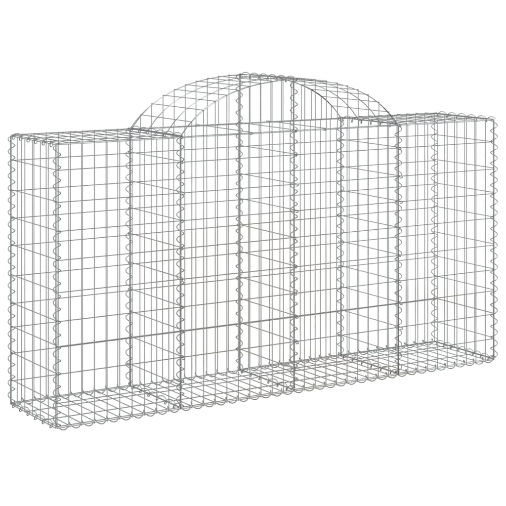 Coșuri gabion arcuite 10 buc, 200x50x100/120cm, fier galvanizat - Lando