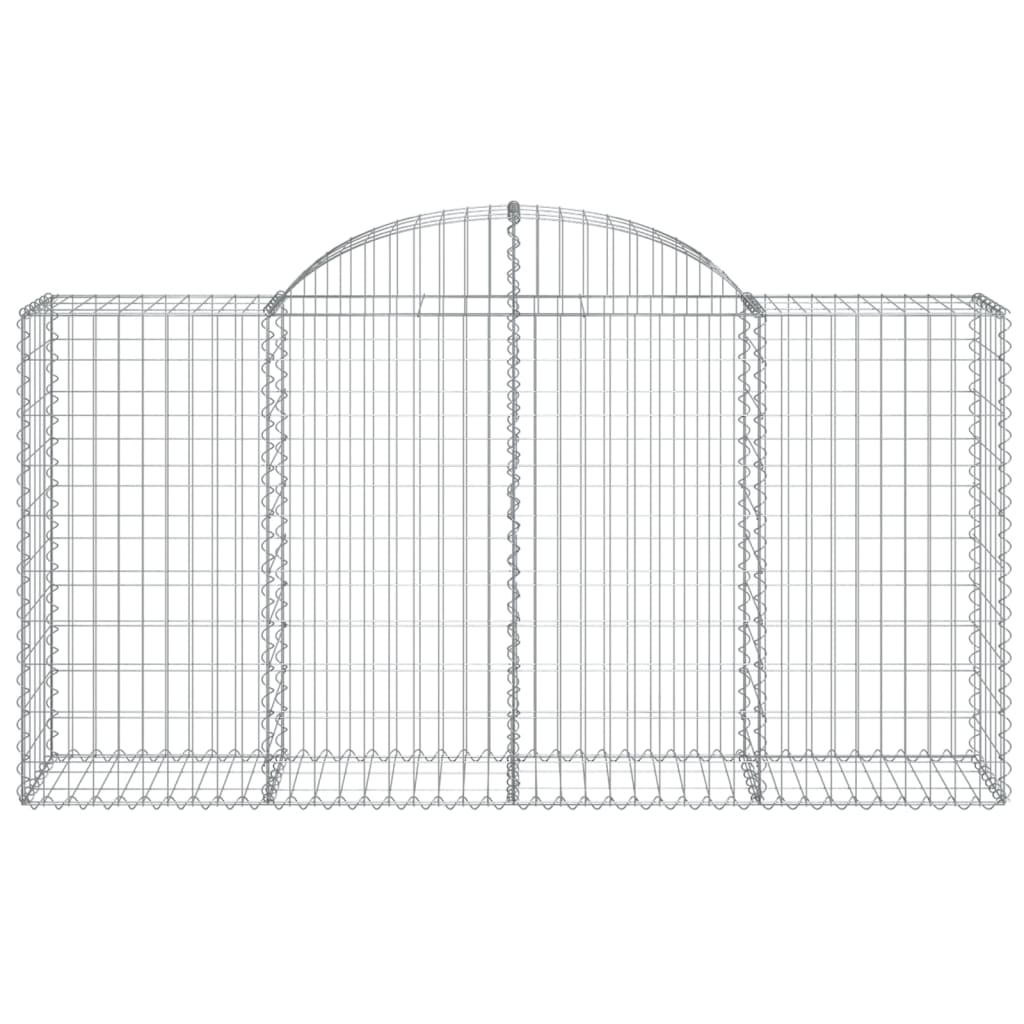 Coșuri gabion arcuite 14 buc, 200x50x100/120cm, fier galvanizat - Lando