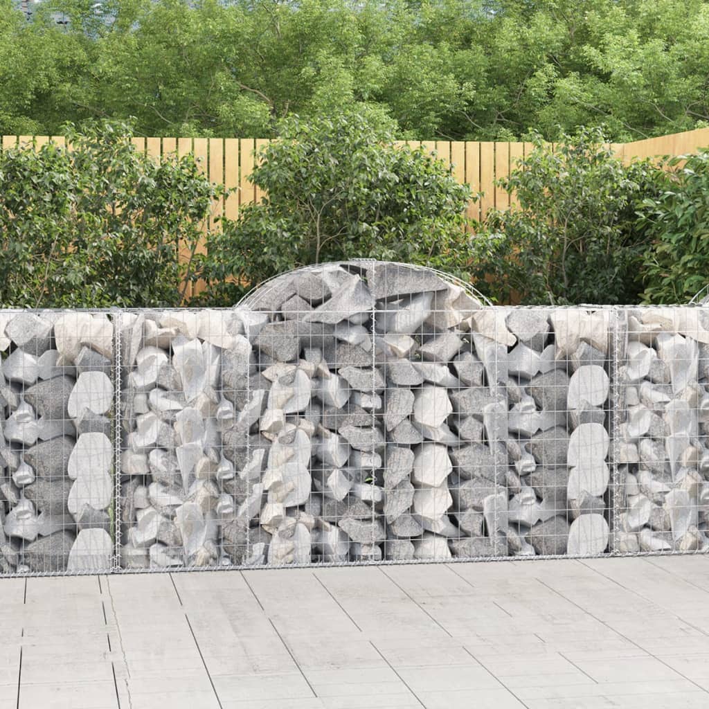 Coșuri gabion arcuite 18 buc, 200x50x100/120cm, fier galvanizat - Lando