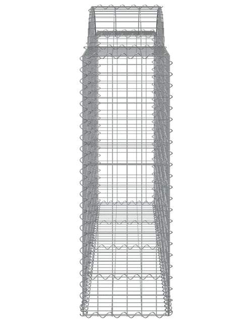 Загрузите изображение в средство просмотра галереи, Coșuri gabion arcuite 4 buc, 200x50x120/140 cm, fier galvanizat - Lando
