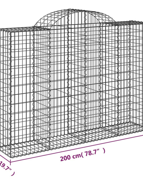 Încărcați imaginea în vizualizatorul Galerie, Coșuri gabion arcuite 2 buc, 200x50x140/160 cm, fier galvanizat - Lando
