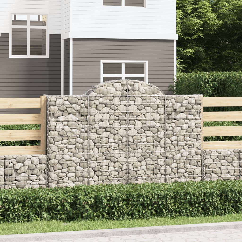 Coșuri gabion arcuite 5 buc, 200x50x140/160 cm, fier galvanizat - Lando