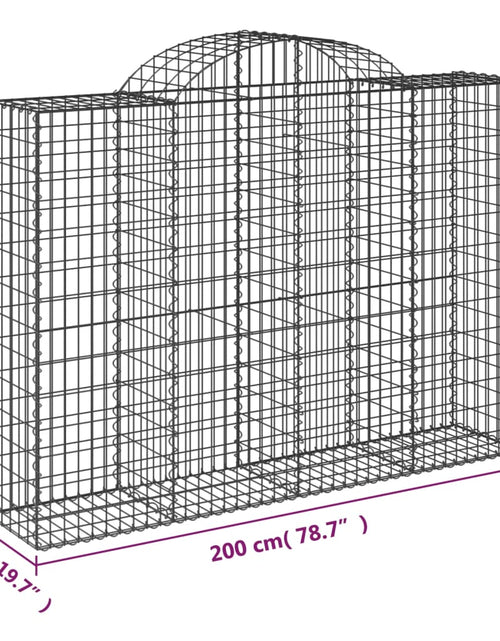 Încărcați imaginea în vizualizatorul Galerie, Coșuri gabion arcuite 14 buc, 200x50x140/160cm, fier galvanizat - Lando
