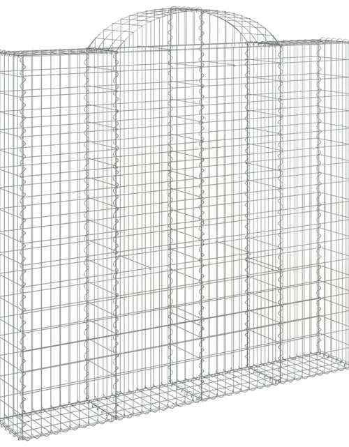 Încărcați imaginea în vizualizatorul Galerie, Coșuri gabion arcuite 3 buc, 200x50x180/200 cm, fier galvanizat - Lando
