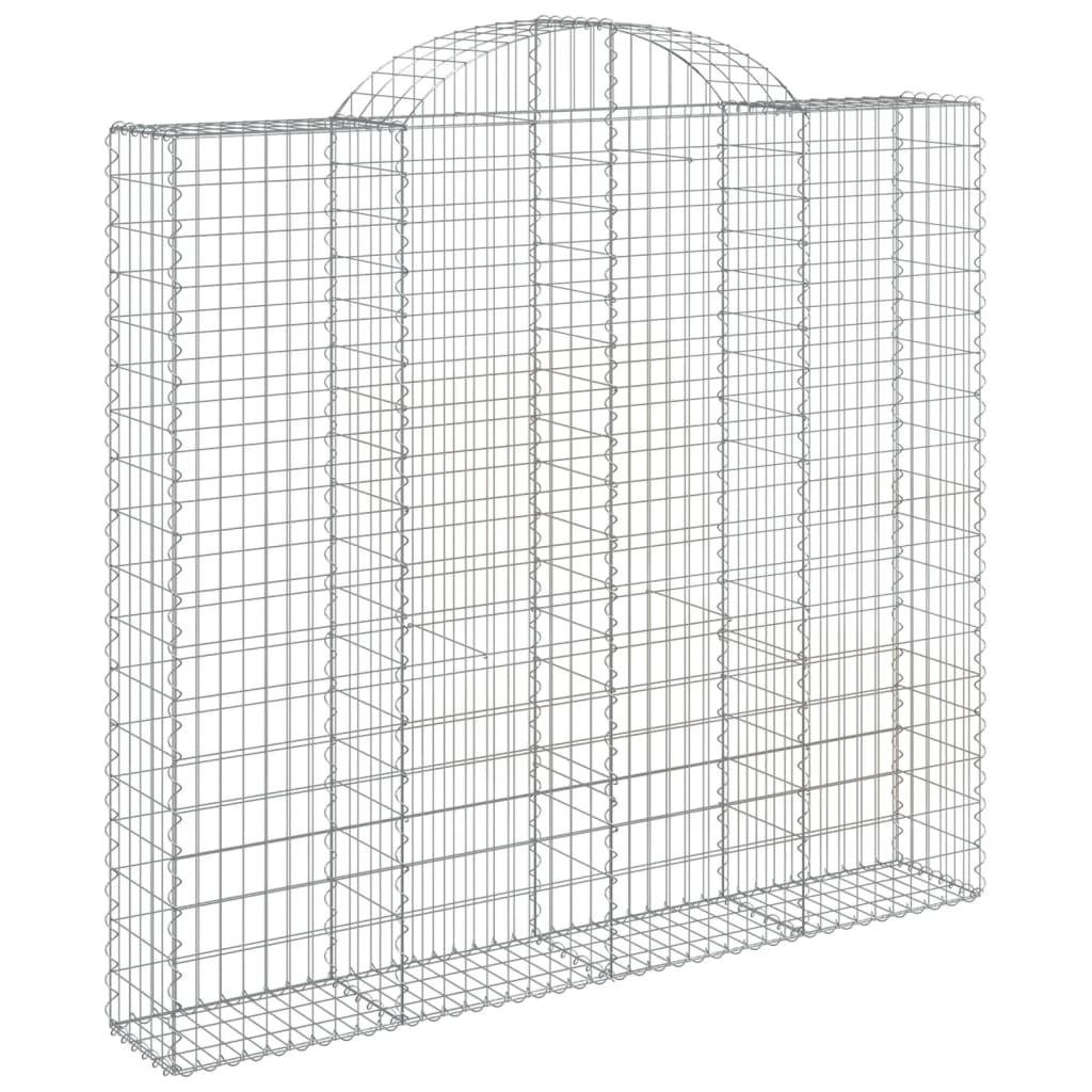 Coșuri gabion arcuite 3 buc, 200x50x180/200 cm, fier galvanizat - Lando