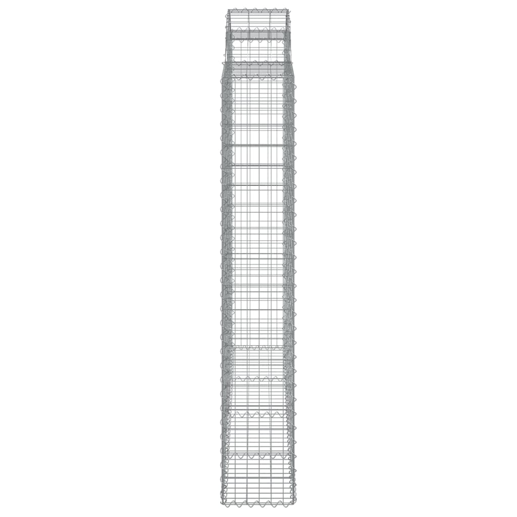 Coșuri gabion arcuite 6 buc, 200x50x180/200 cm, fier galvanizat - Lando