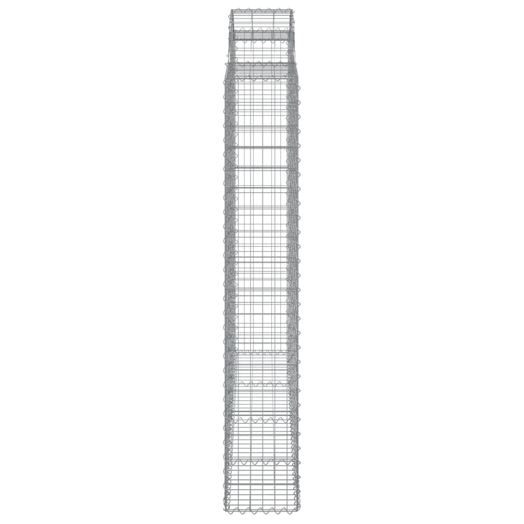 Coșuri gabion arcuite 10 buc, 200x50x180/200cm, fier galvanizat - Lando