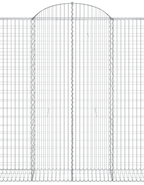 Încărcați imaginea în vizualizatorul Galerie, Coșuri gabion arcuite, 3 buc 200x50x200/220 cm, fier galvanizat - Lando
