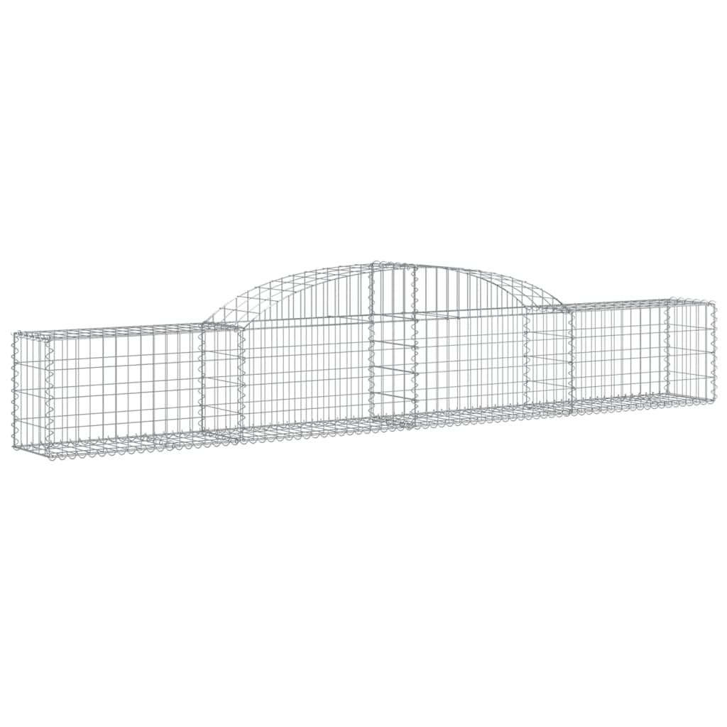 Coșuri gabion arcuite, 4 buc., 300x30x40/60 cm, fier galvanizat - Lando