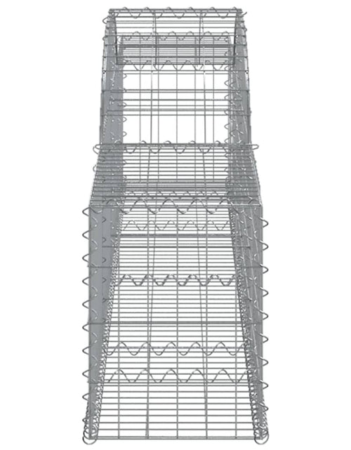 Încărcați imaginea în vizualizatorul Galerie, Coșuri gabion arcuite, 4 buc., 300x30x40/60 cm, fier galvanizat - Lando
