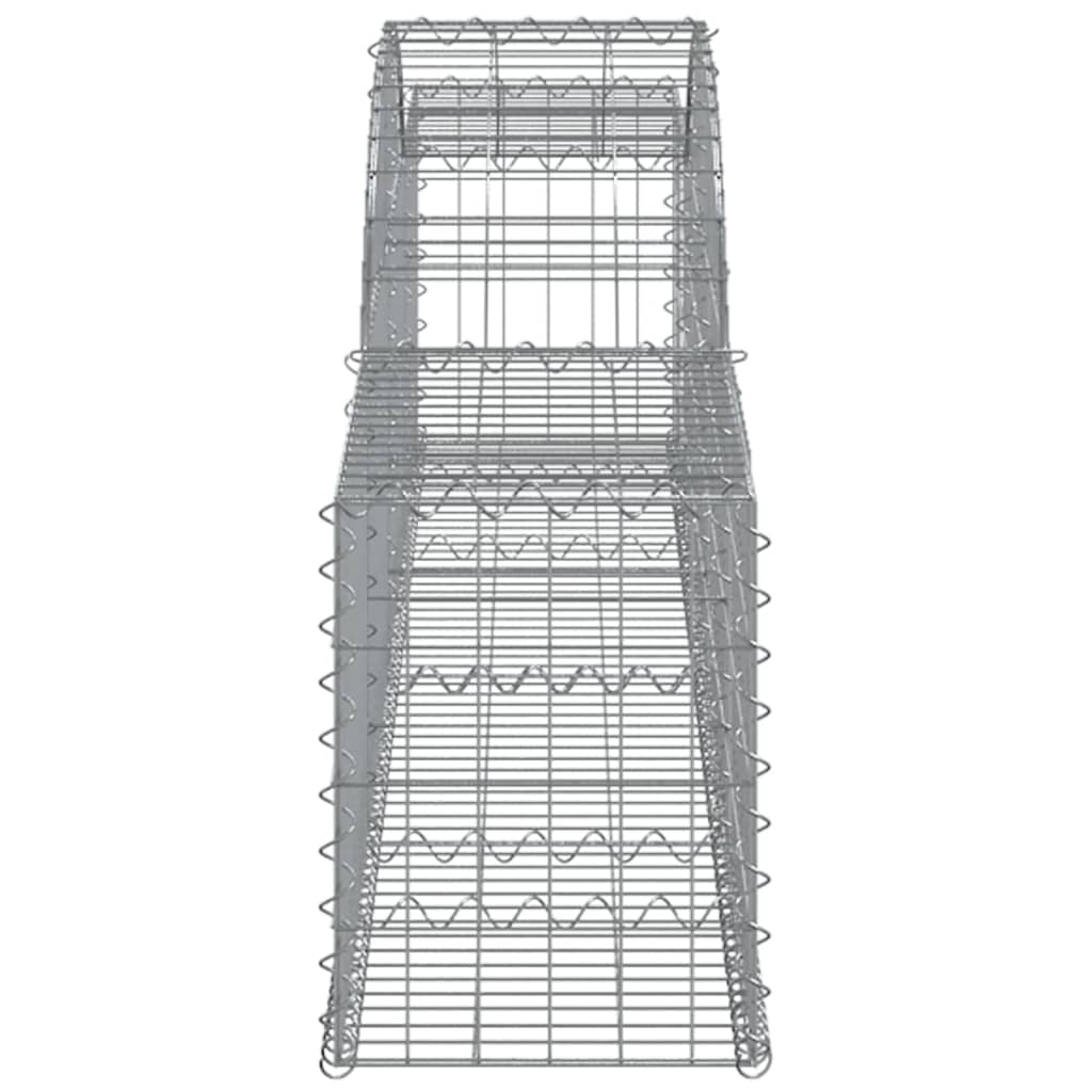 Coșuri gabion arcuite, 4 buc., 300x30x40/60 cm, fier galvanizat - Lando