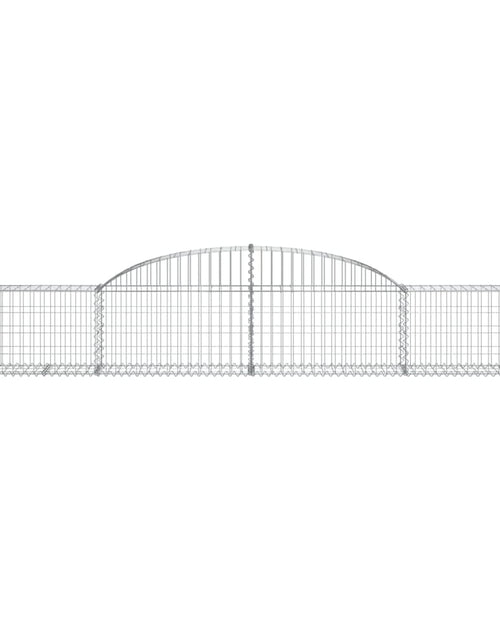 Загрузите изображение в средство просмотра галереи, Coșuri gabion arcuite, 8 buc., 300x30x40/60 cm, fier galvanizat - Lando
