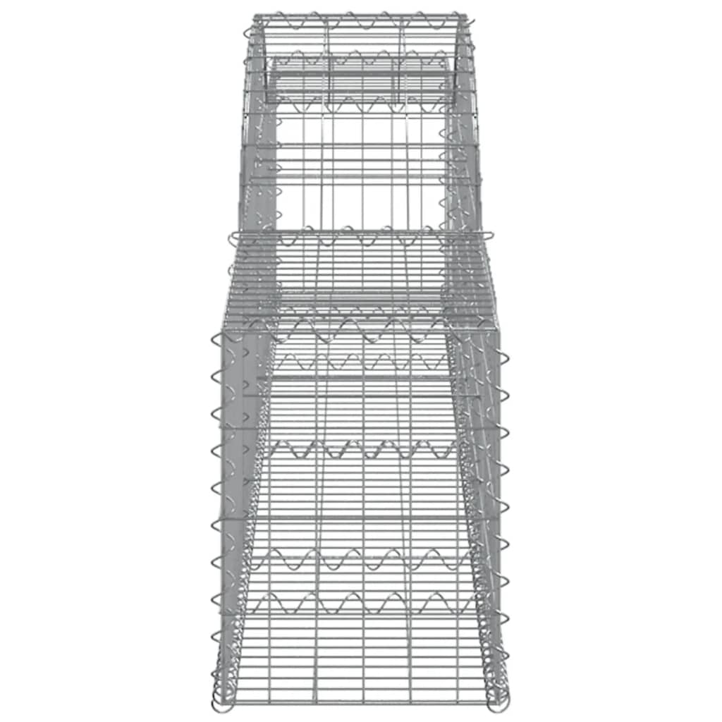 Coșuri gabion arcuite, 13 buc., 300x30x40/60cm, fier galvanizat - Lando