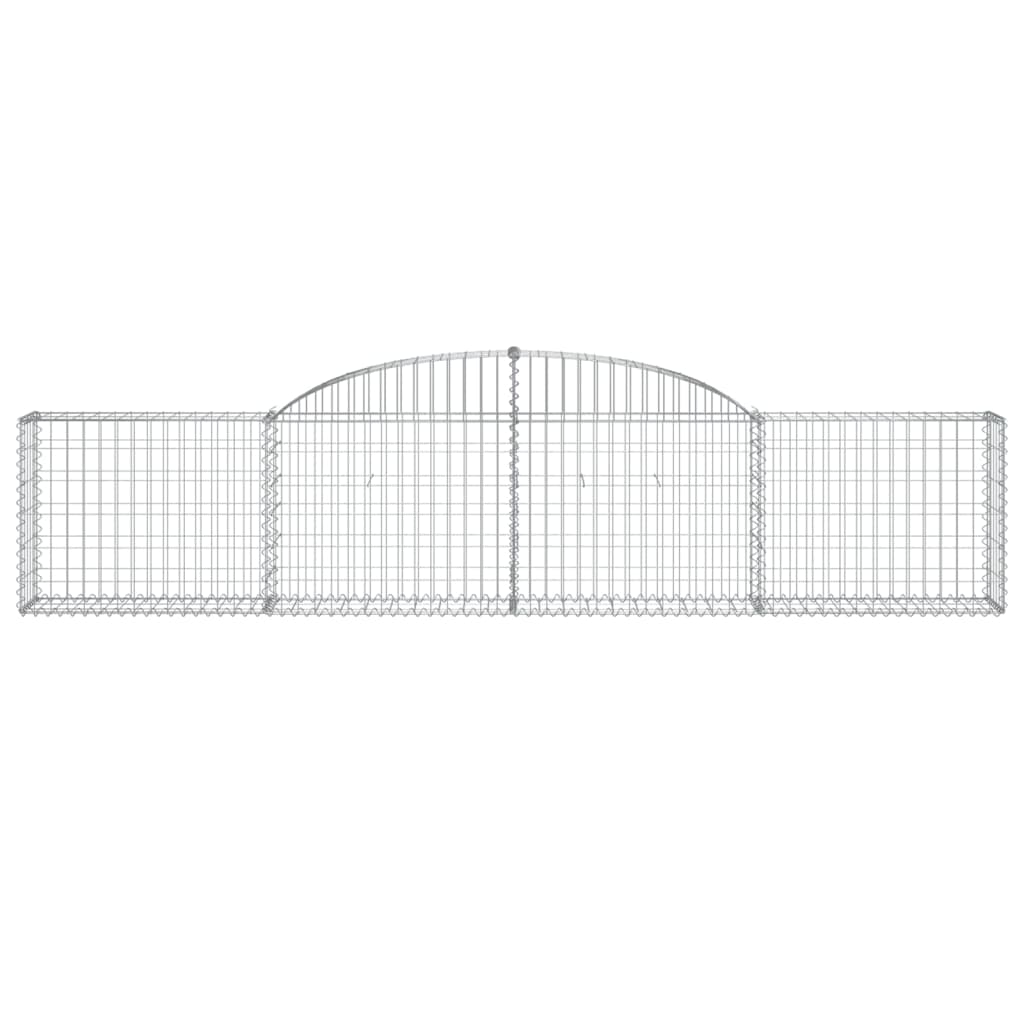 Coșuri gabion arcuite, 2 buc., 300x30x60/80 cm, fier galvanizat - Lando